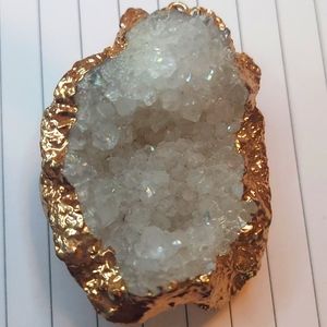 Calcite Quartz Geode Pendant #1